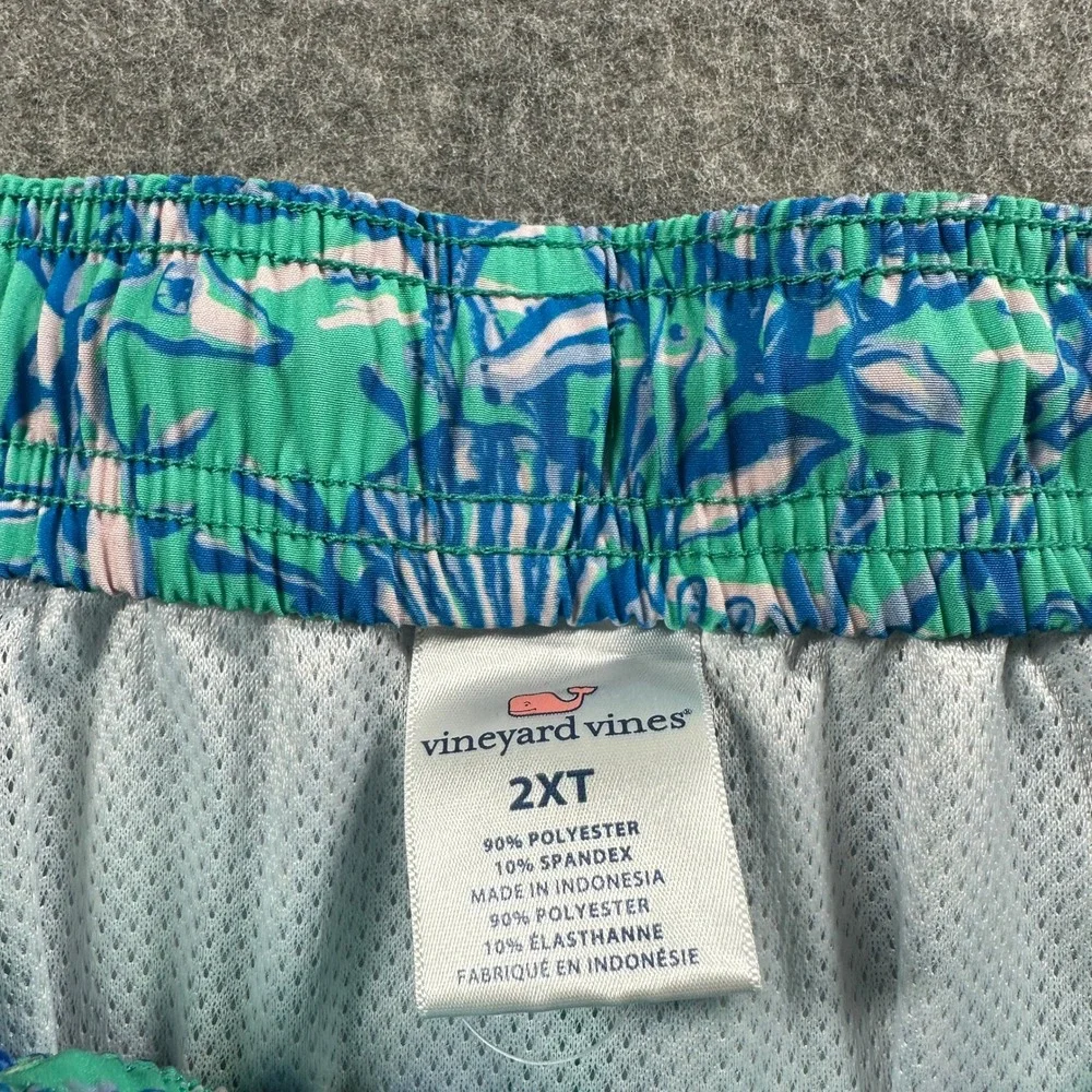 Vineyard Vines Swim Trunks Mens 2XT Green Seahorse Nautical Coastal Board Shorts